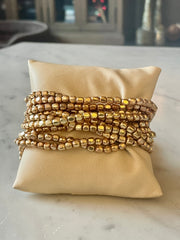 Nugget Bracelet Stack-Gold